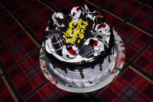 istock Delicious anniversary cake with chocolate flavor 1359071949