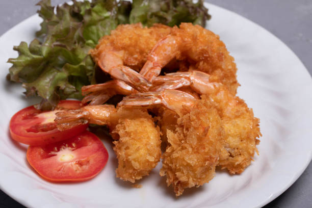 istock Fried shrimp tempura with sauce 1359074679