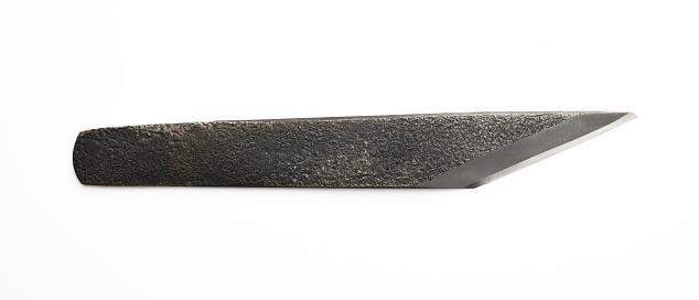 Overhead shot of craft knife isolated on white with clipping path.