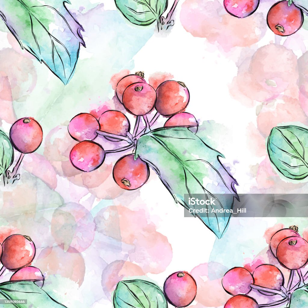 Holy Pattern Link Ink Holly Ink And Wash Seamless Pattern Vector Eps10 Illustration Stock ...