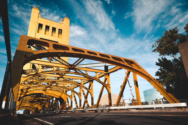 Photo taken in the city of Sacramento California of the Sacramento draw bridge