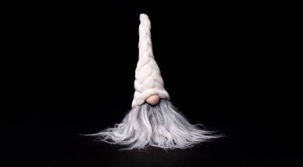 istock Santa Claus head isolated on black background 1359084887