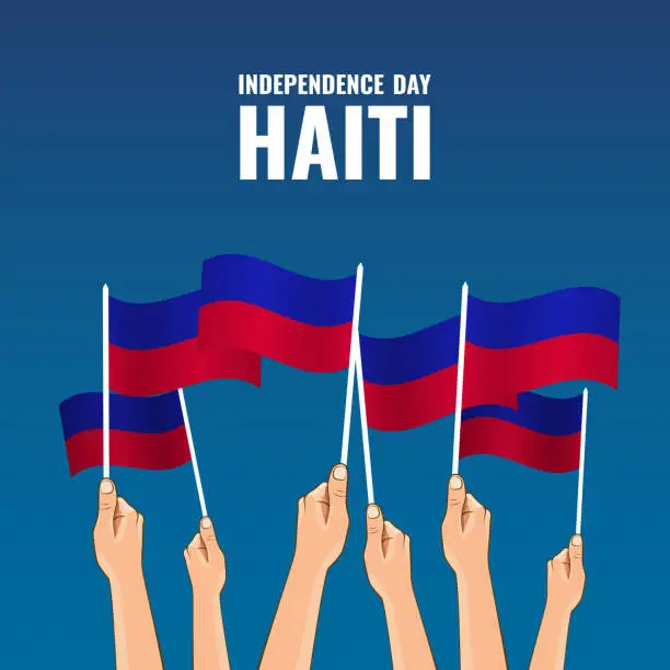 Vector illustration of Independence Day in Haiti