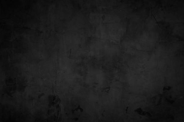 istock Close up retro plain dark black cement & concrete wall background texture for show or advertise or promote product and content on display. 1359088647