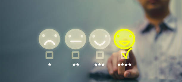 istock man press on five star excellent review for quality satification service or best positive business rate by customer evaluation in performance expirence concept 1359096183