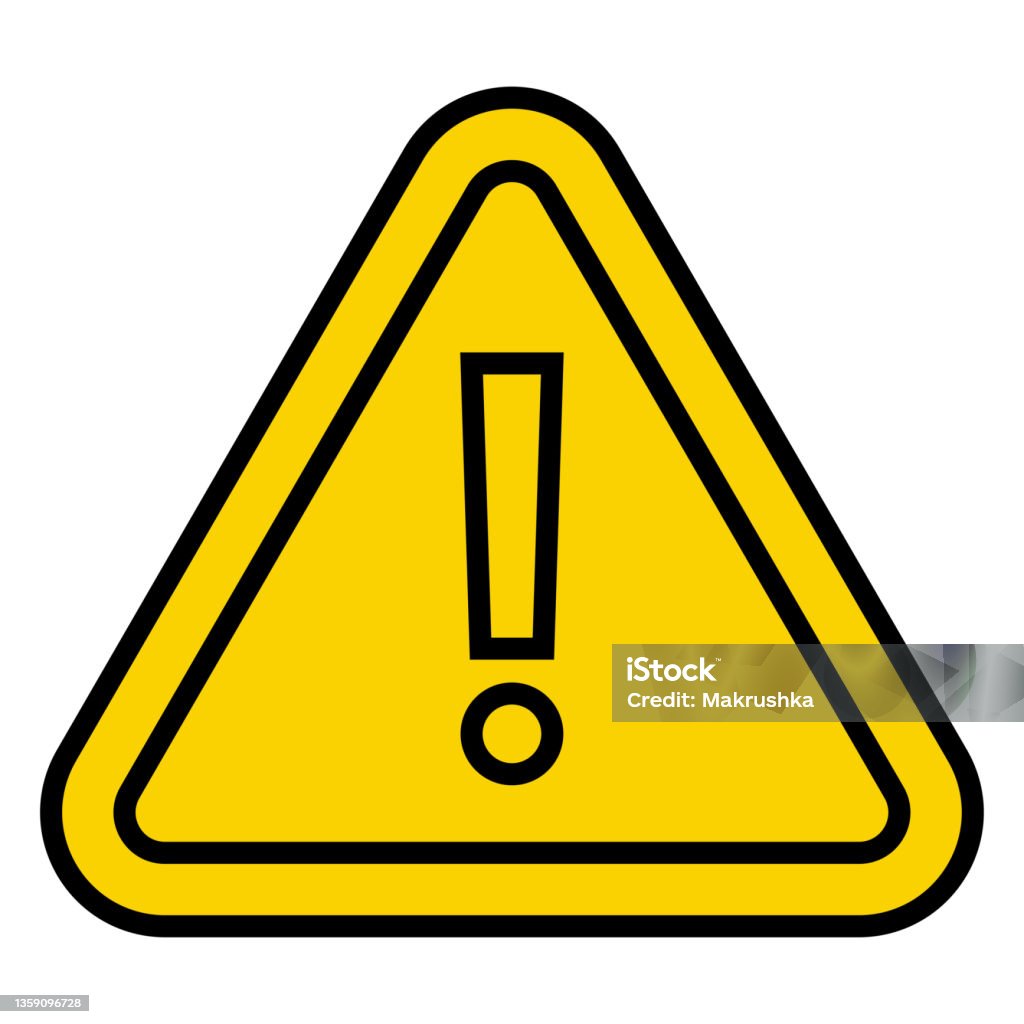Contoh Sign Kuning Peringatkan Tanda Dalam Segitiga Ikon Peringatan Berwarna Kuning Simbol ...
