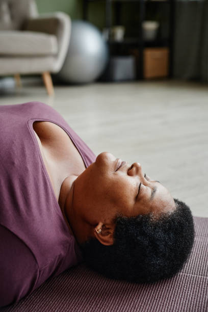 istock Black Senior Woman Enjoying Relaxation Exercise 1359105303