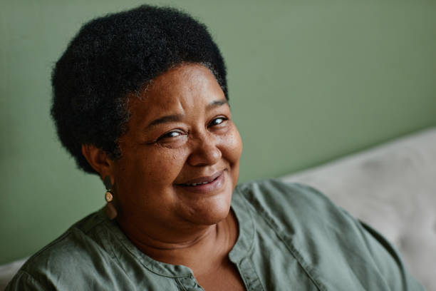 istock Black Senior Woman on Green 1359105320