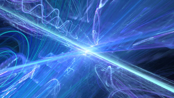 istock Nuclear energy - The macro Illustration of the elementary particle. 1359107245