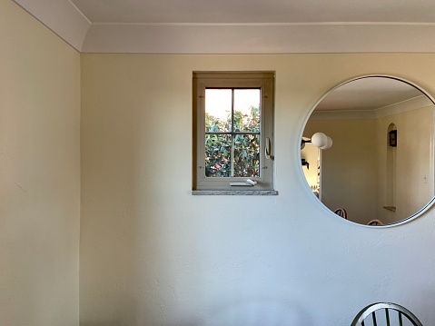 Small window next to mirror