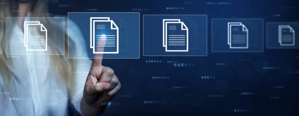 온라인 문서 데이터베이스 및 문서 관리 시스템 개념. 파일을 효율적으로 관리하기 위한 자동화 프로세스. - document data filing documents collection 뉴스 사진 이미지