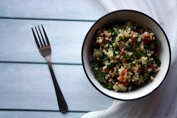 istock Traditional Arab Tabouleh salad in a bowl. 1359111526