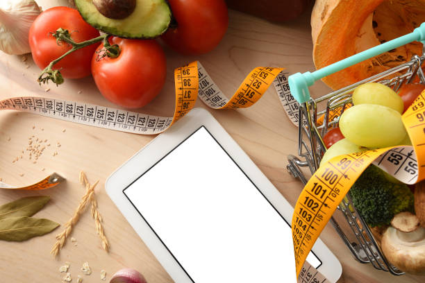 istock Blank electronic device on kitchen for preparing healthy dishes top 1359111591