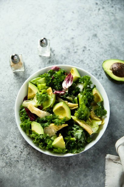istock Salad with artichoke and avocado 1359112232