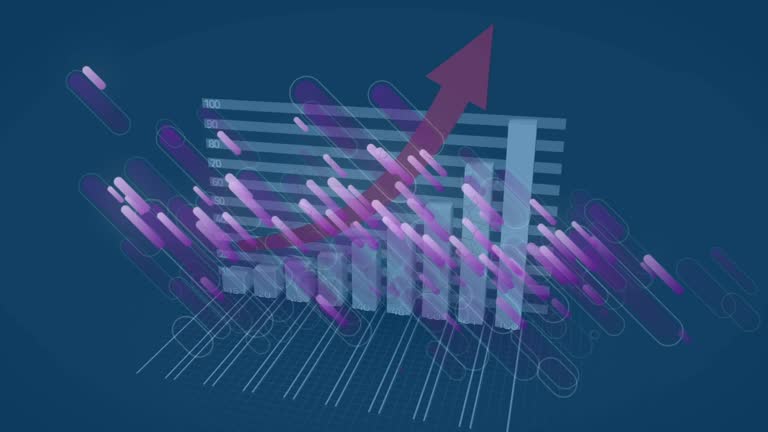 Animation of purple lines over graph with arrow