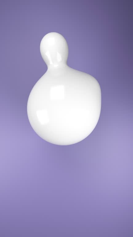 Animation of white droplets floating around on purple floor, Vertical Animation Background