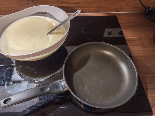 istock Finished pancake pond before frying. 1359117880