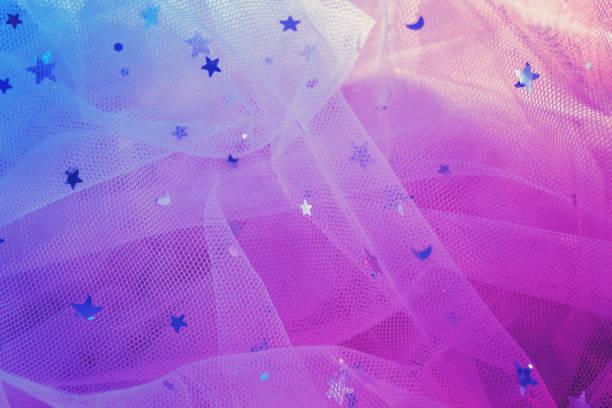 istock Soft focus fabric lavender organza 1359118927