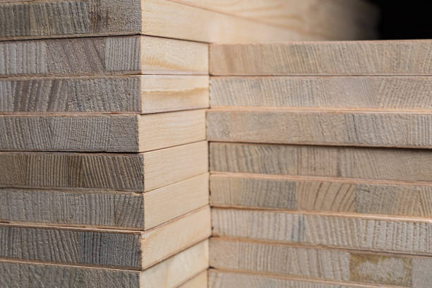 istock Wooden parts or panels. End view. Background or bottom layer 1359122018