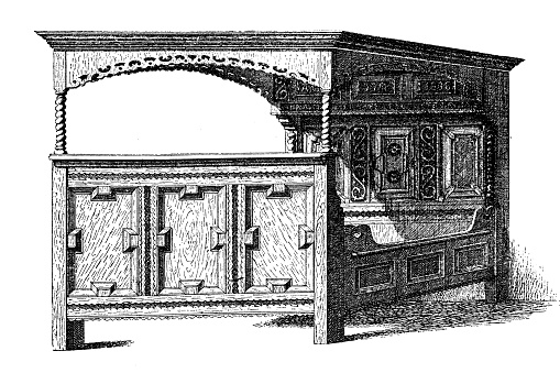Illustration of a Canopy bed