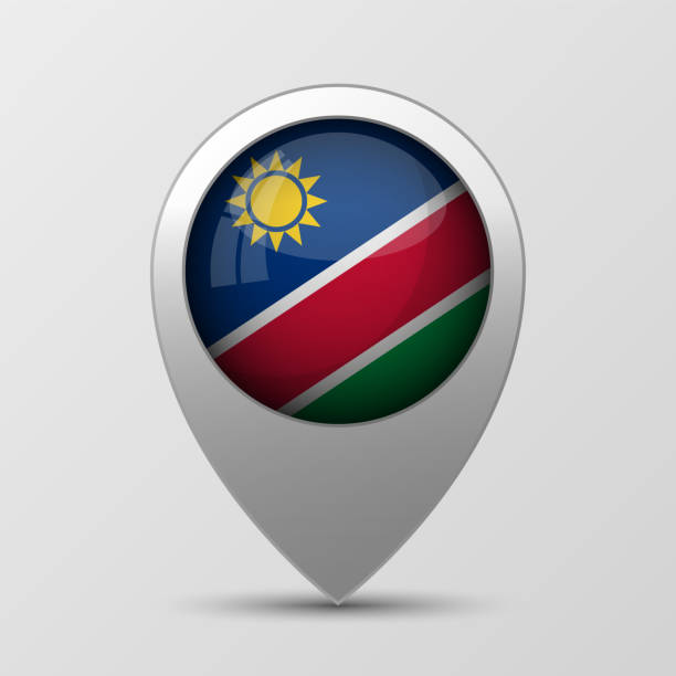 ナミビアフラグの色とeps10ベクトル愛国的な背景。 - map namibia vector travel locations点のイラスト素材／クリップアート素材／マンガ素材／アイコン素材