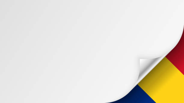 ilustraciones, imágenes clip art, dibujos animados e iconos de stock de eps10 vector patriotic background con colores de la bandera de rumania. - romania romanian culture romanian flag flag