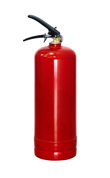 istock Red fire extinguisher isolated on white background 1359143026