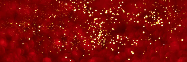 istock Red and golden bokeh background banner 1359143307