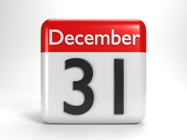 istock December 31 Desktop Calendar Page For Christmas Day Against White Background 1359143520
