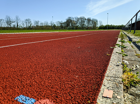 Tartan track around a sports field