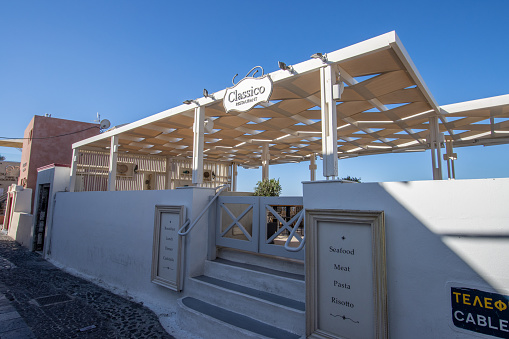 Classico Restaurant in Firá on Santorini in South Aegean Islands, Greece