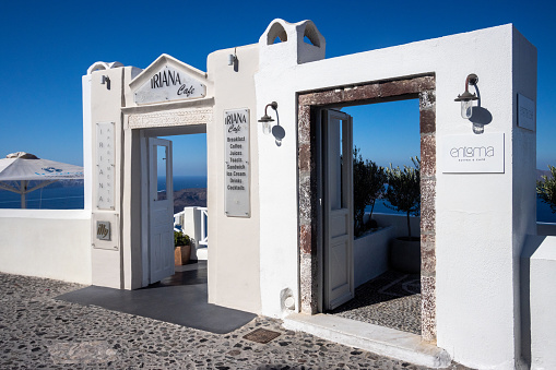 Iriana Apartments in Firá on Santorini Caldera in South Aegean Islands, Greece