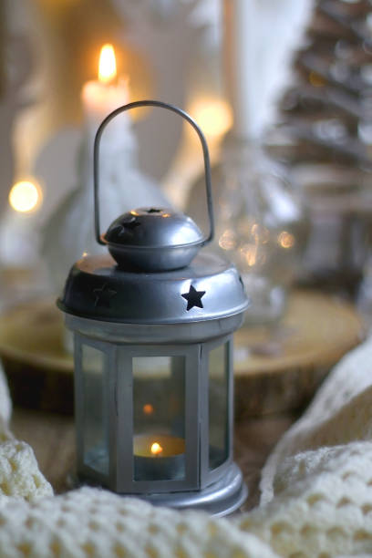 istock Candles, Blanket and Christmas Decorations 1359148081