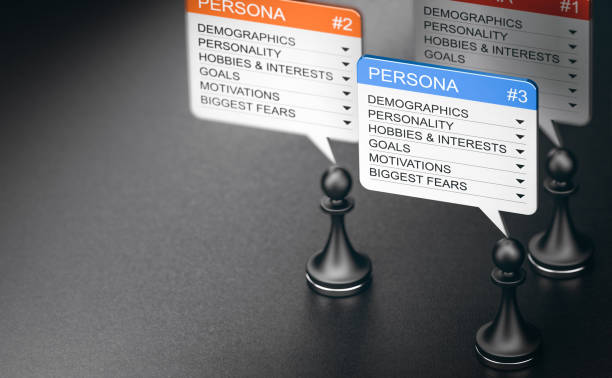 user persona marketing concept. - board game color image photography nobody imagens e fotografias de stock