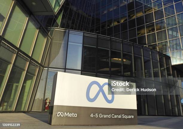 Meta European Head Office Stock Photo - Download Image Now - Meta Platforms, Image-based Social Media, Social Media