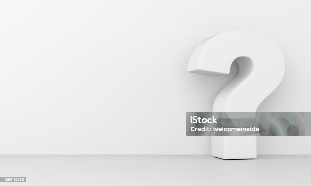 Question Picture Color White White Plaster Color Question Mark Isolated On White Background 3d ...