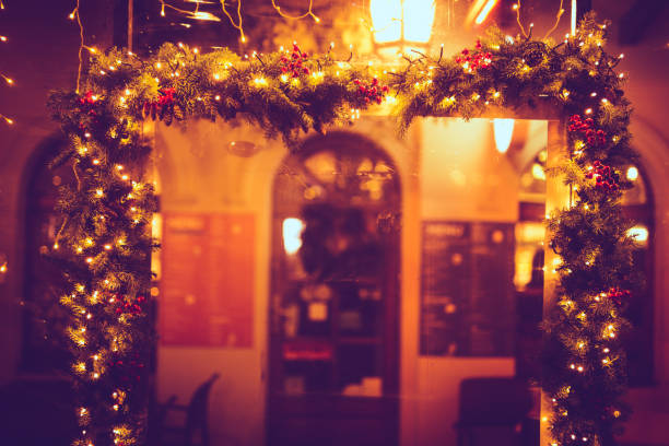 istock Festive decorations in the restaurant 1359157761