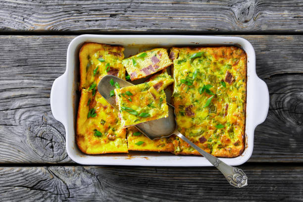istock Oven Baked Denver Omelette in a baking dish 1359159591