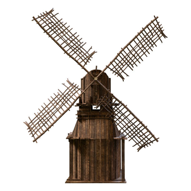 3D rendering of a viking style wooden building isolated on white background