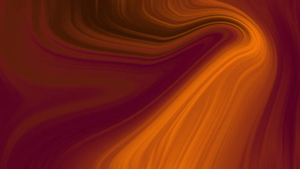 istock Fluid vibrant gradient of orange brown red colors with smooth movement in the frame rises to the top with copy space. Abstract lines background concept 1359175991