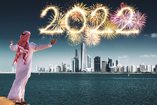 uae fireworks in abu dhabi\n\n++note++\nmodel release attached is correct, since image is a collage