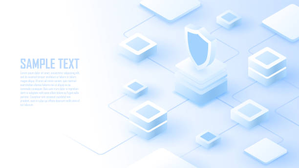 기술 동등 분석 배경 - 쉴드 - data center network server lock stock illustrations