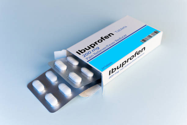 коробка для таблеток ибупрофена, коробка
бумажные, блистерные таблетки - ibuprofen стоковые фото и изображения