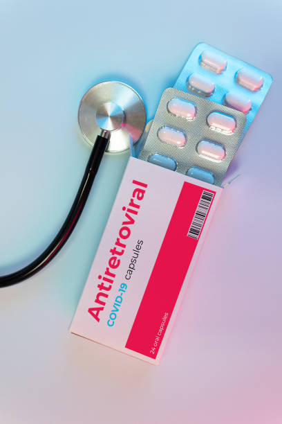 istock antiretroviral covid pills, carton box tablets 1359178070