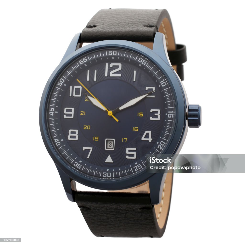 Wristwatch Wristwatch isolated on white background Watch - Timepiece Stock Photo