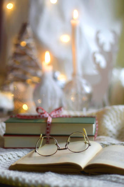 Book and eyeglasses