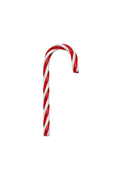 istock Christmas candy cane isolated on white background 1359182912