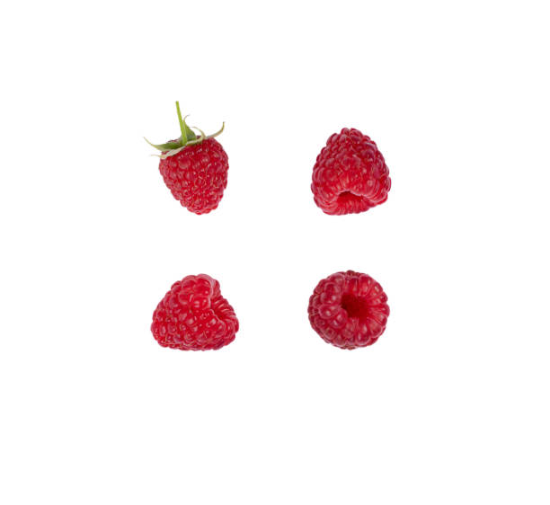 istock Raspberry isolated on white background, full depth of field 1359188439