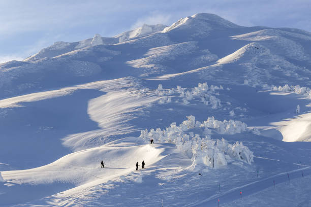 Winter ski season in the Cascade Mountain Range outside of Bend, Oregon
