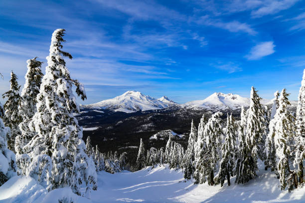 istock Alpine skiing at Mt Bachelor ski resort in Bend, Oregon 1359189293